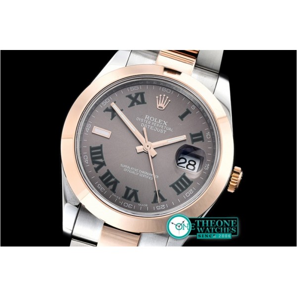 Rolex - DJ2 41mm Oyt Smt RG/SS Grey/Rmn BP Asia 2813