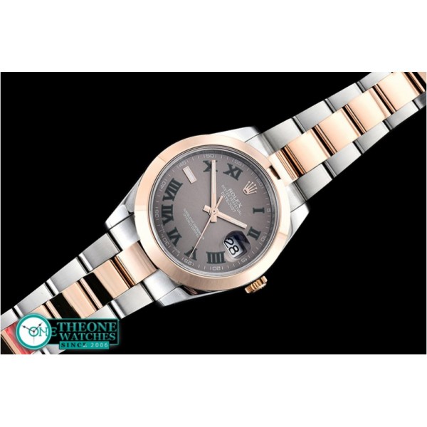 Rolex - DJ2 41mm Oyt Smt RG/SS Grey/Rmn BP Asia 2813