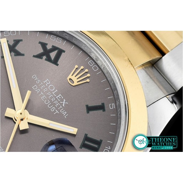 Rolex - DJ2 41mm Oyt Smt YG/SS Grey/Rmn BP Asia 2813