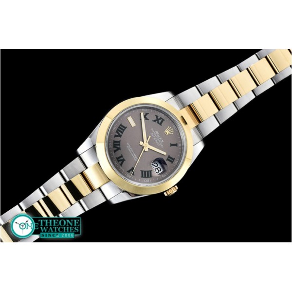 Rolex - DJ2 41mm Oyt Smt YG/SS Grey/Rmn BP Asia 2813