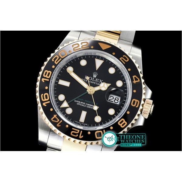 Rolex - GMT 2 116713LN 904L 18K Wrp YG/SS Noob A3186 Hr Hand