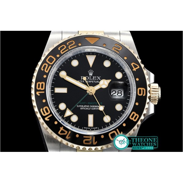 Rolex - GMT 2 116713LN 904L 18K Wrp YG/SS Noob A3186 Hr Hand