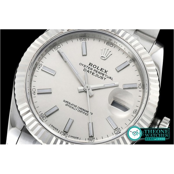 Rolex - DJ2 41mm Oyst Flt 904L SS/SS Silver/Stk ARF Asia 2824
