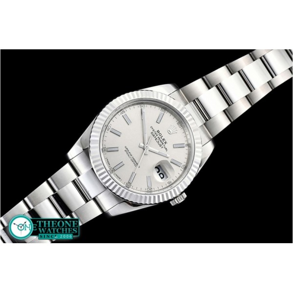 Rolex - DJ2 41mm Oyst Flt 904L SS/SS Silver/Stk ARF Asia 2824