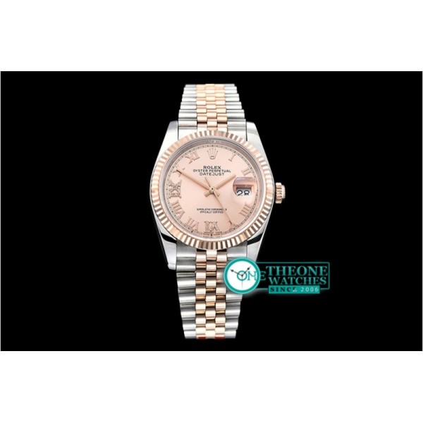 Rolex - DateJust 36mm Jub Flt 904L RG/SS Rose/DiRmn GMF A2836