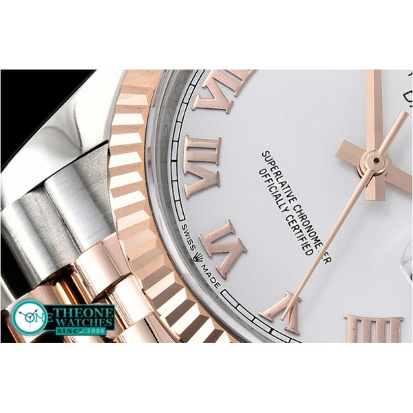 Rolex - DateJust 36mm Jub Flt 904L RG/SS Wht/Rmn GMF A2836