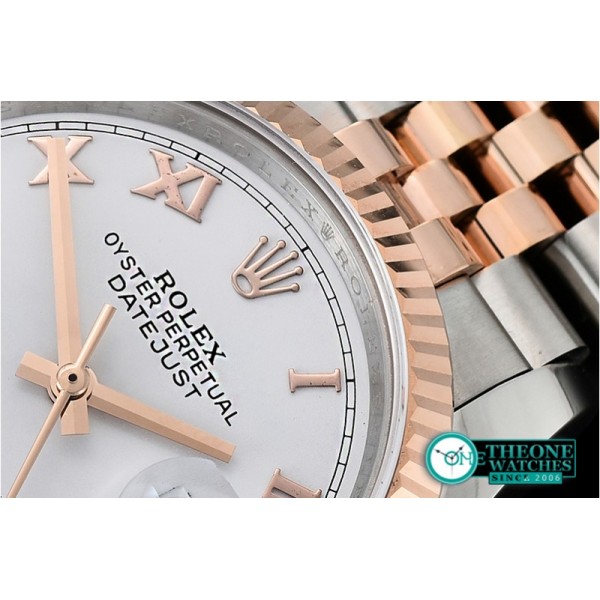 Rolex - DateJust 36mm Jub Flt 904L RG/SS Wht/Rmn GMF A2836