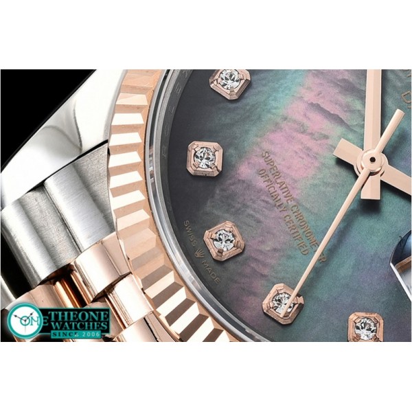 Rolex - DateJust 36mm Jub Flt 904L RG/SS B MOP/Diam GMF A2836