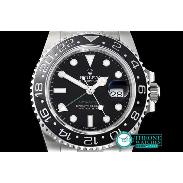 Rolex - GMT II 116710LN 904L SS/SS Blk GMF Asia 2836