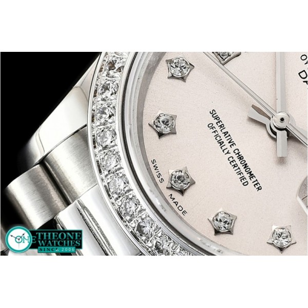 Rolex - DateJust Ladies 28mm Pres Dm SS/SS Grey/St D BP A2671