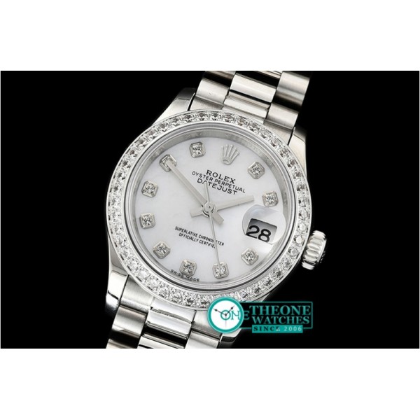 Rolex - DateJust Ladies 28mm Pres Dm SS/SS Wht/Dm D BP A2671