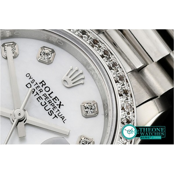 Rolex - DateJust Ladies 28mm Pres Dm SS/SS Wht/Dm D BP A2671