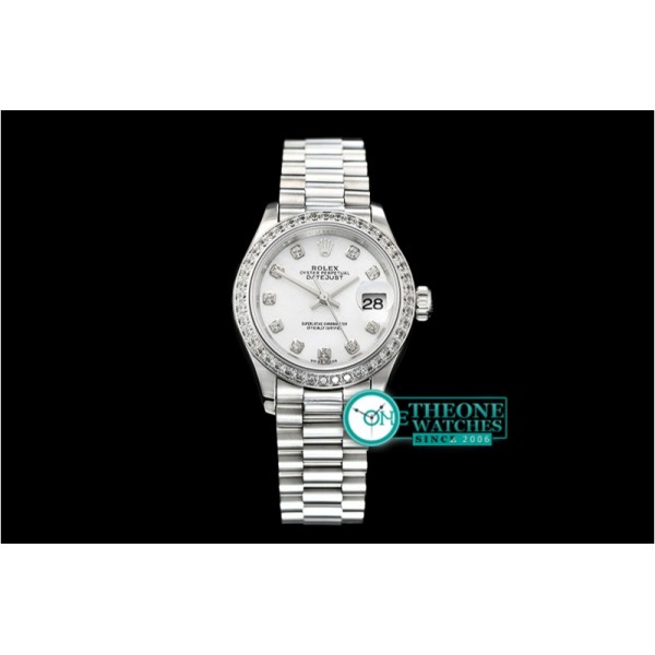 Rolex - DateJust Ladies 28mm Pres Dm SS/SS Wht/Dm D BP A2671