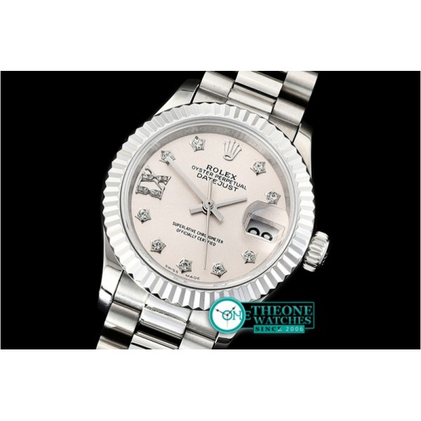 Rolex - DateJust Ladies 28mm Pres Flt SS/SS Grey/St D BP A2671