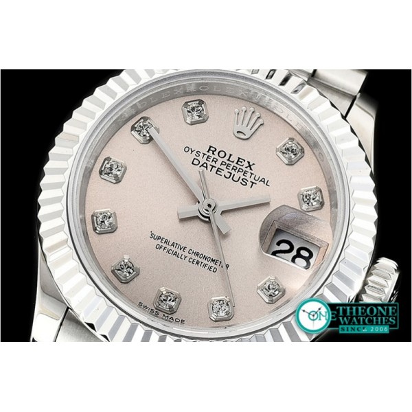 Rolex - DateJust Ladies 28mm Pres Flt SS/SS Grey/Diam BP A2671