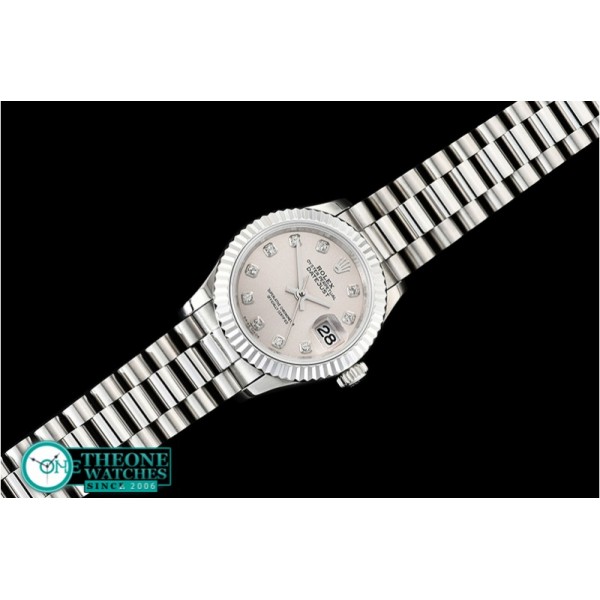 Rolex - DateJust Ladies 28mm Pres Flt SS/SS Grey/Diam BP A2671