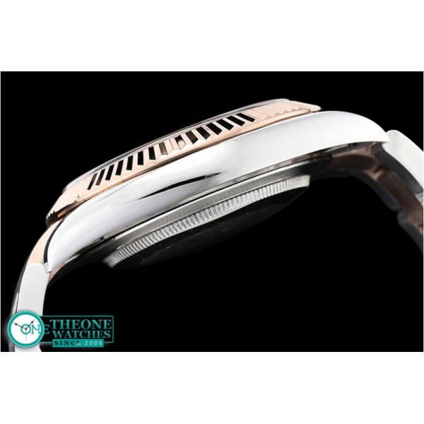 Rolex - DJ2 41mm Oyt Flt RG/SS Black/Stk BP Asia 2813