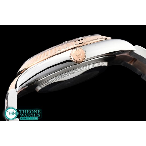 Rolex - DJ2 41mm Oyt Flt RG/SS Black/Stk BP Asia 2813