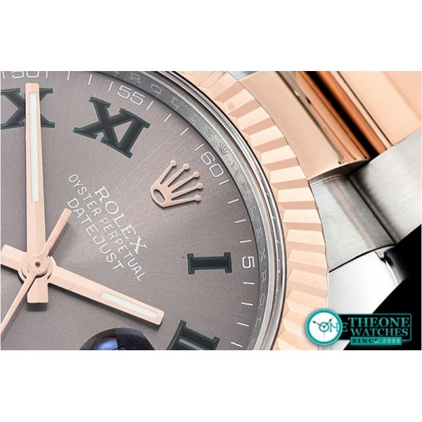 Rolex - DJ2 41mm Oyt Flt RG/SS Grey/Num BP Asia 2813