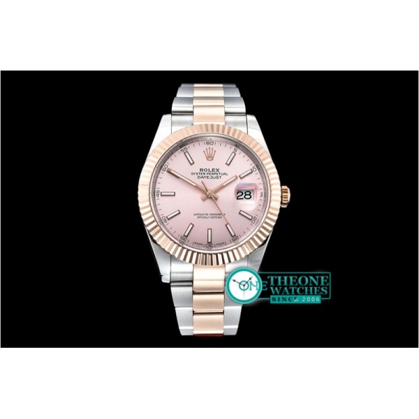 Rolex - DJ2 41mm Oyt Flt RG/SS Rose Gold/Stk BP Asia 2813
