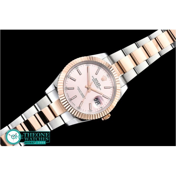 Rolex - DJ2 41mm Oyt Flt RG/SS Rose Gold/Stk BP Asia 2813