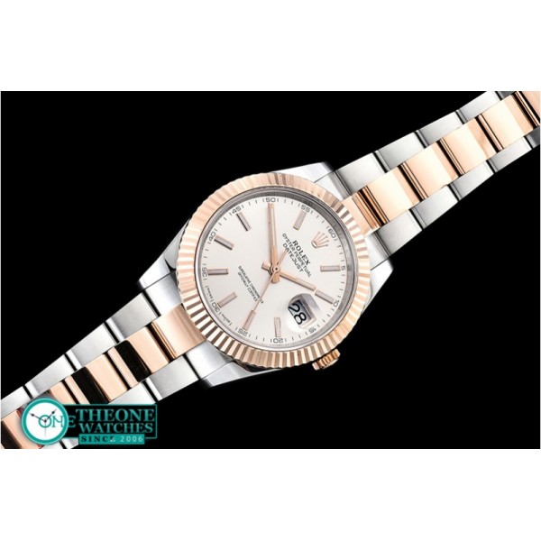 Rolex - DJ2 41mm Oyt Flt RG/SS Silv/Stk BP Asia 2813
