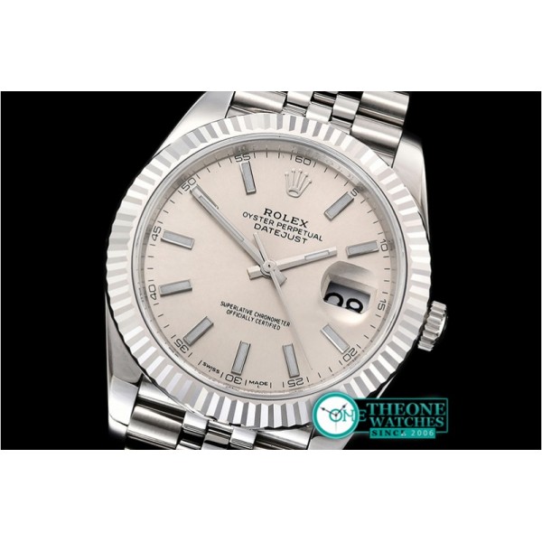 Rolex - DJ2 41mm Jub Flt 904L SS/SS Silv W/Stk ARF Asia 2824