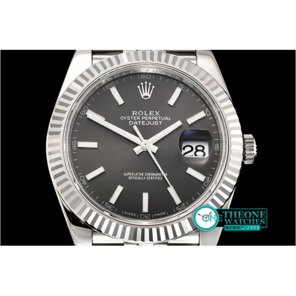 Rolex - DJ2 41mm Jub Flt 904L SS/SS Grey/Stk ARF Asia 2824
