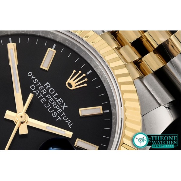 Rolex - DateJust 36mm Jub Flt YG/SS Black/Stick BP A2813