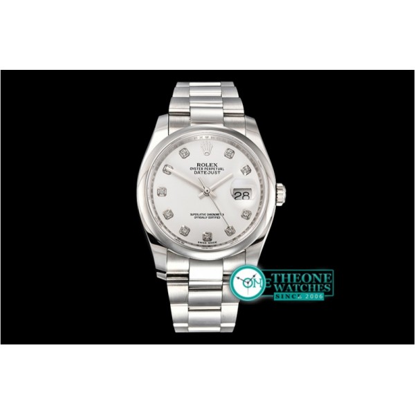 Rolex - DateJust 36mm Oyst Dm 904L SS/SS Wht/Diam GMF SA3135