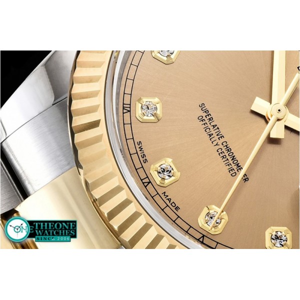 Rolex - DJ2 41mm Oyst Flt 904L YG/SS Gold/Diam ARF Asia 2824