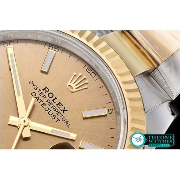 Rolex - DJ2 41mm Oyst Flt 904L YG/SS Gold/Stk ARF Asia 2824