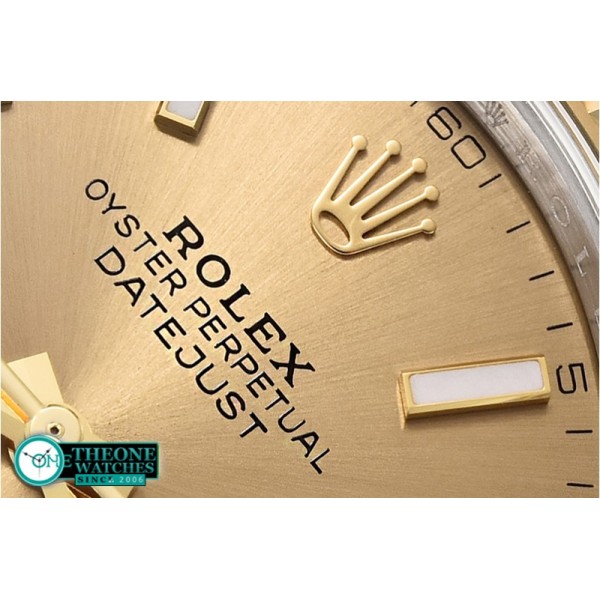 Rolex - DJ2 41mm Oyst Flt 904L YG/SS Gold/Stk ARF Asia 2824