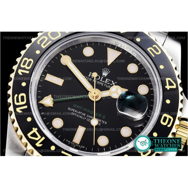Rolex - GMT II 116713LN YG/SS Black BP Asia 2813 CHS