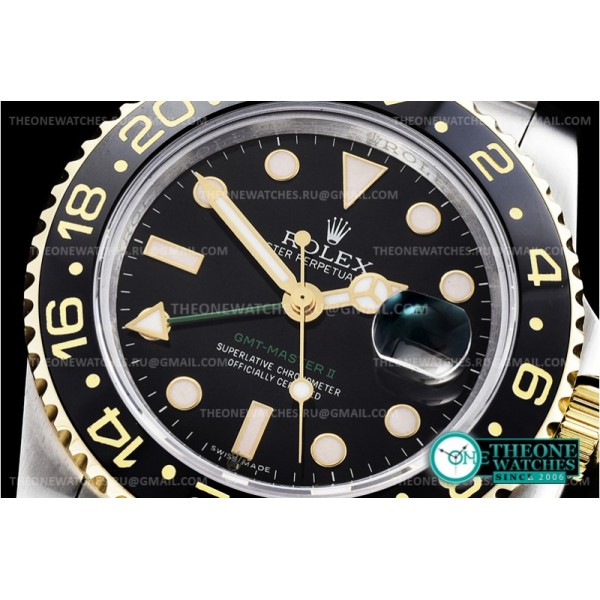Rolex - GMT II 116713LN YG/SS Black BP Asia 2813 CHS