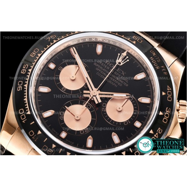 Rolex - Daytona Ref.116515 RG/RU Blk/Ros Noob A7750 Mod