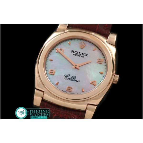 Rolex - Cellini RG/LE MOP Pink Numeral Swiss Quartz