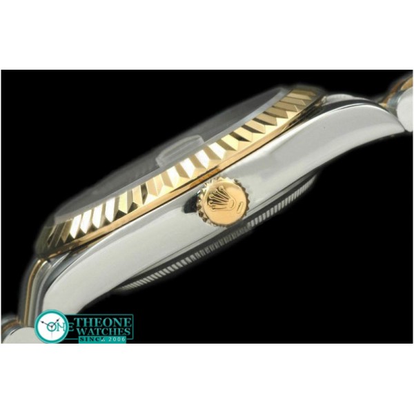 Rolex - SS/YG Jubile Fluted Black Gold Num Asian Eta 2836-2