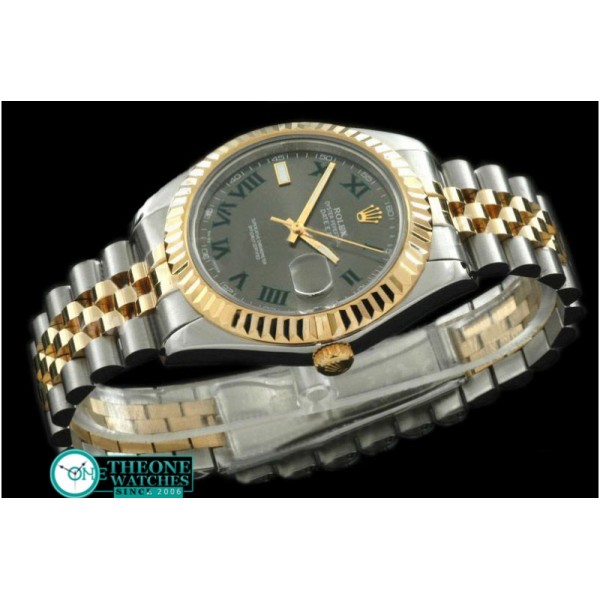 Rolex - SS/YG Jubile Fluted Grey Roman Asian Eta 2836-2