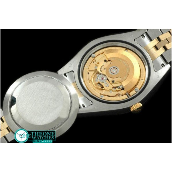 Rolex - SS/YG Jubile Fluted Black Diam Asian Eta 2836-2