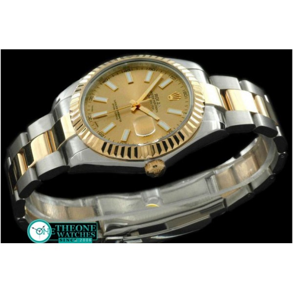 Rolex - SS/YG Oyster Fluted Gold Stick Asian Eta 2836-2