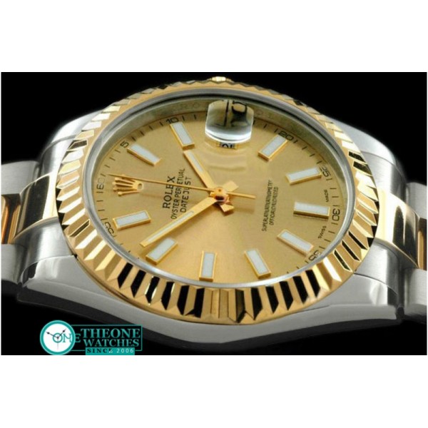 Rolex - SS/YG Oyster Fluted Gold Stick Asian Eta 2836-2