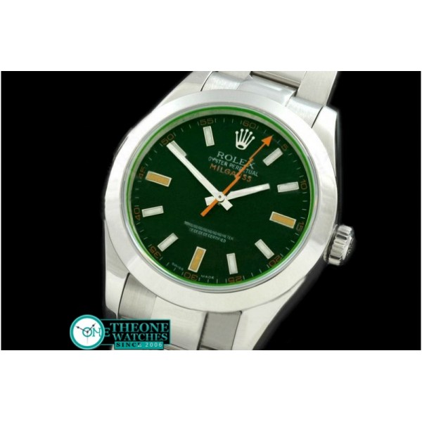 Rolex - Milguass SS Blk (Green Sapphire) Asia 2836 (1:1)