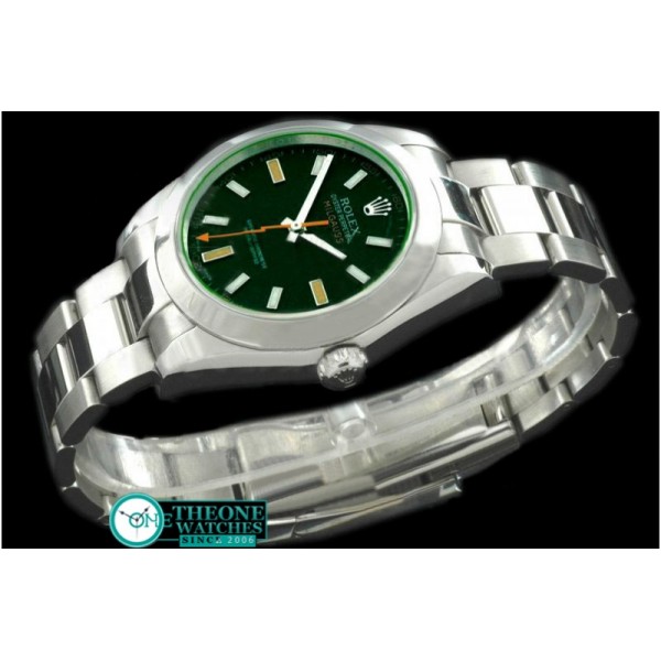 Rolex - Milguass SS Blk (Green Sapphire) Asia 2836 (1:1)