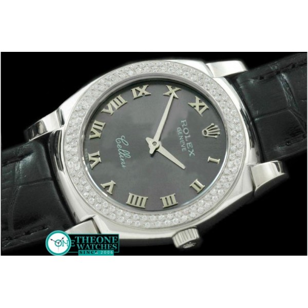 Rolex - Ladies Mini Cellini SS/LE Grey Roman Swiss Qtz