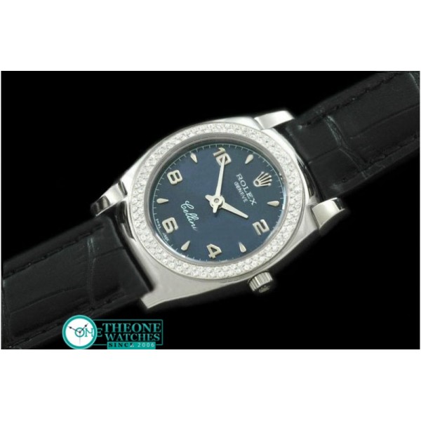 Rolex - Ladies Mini Cellini SS/LE Blue Num Swiss Qtz