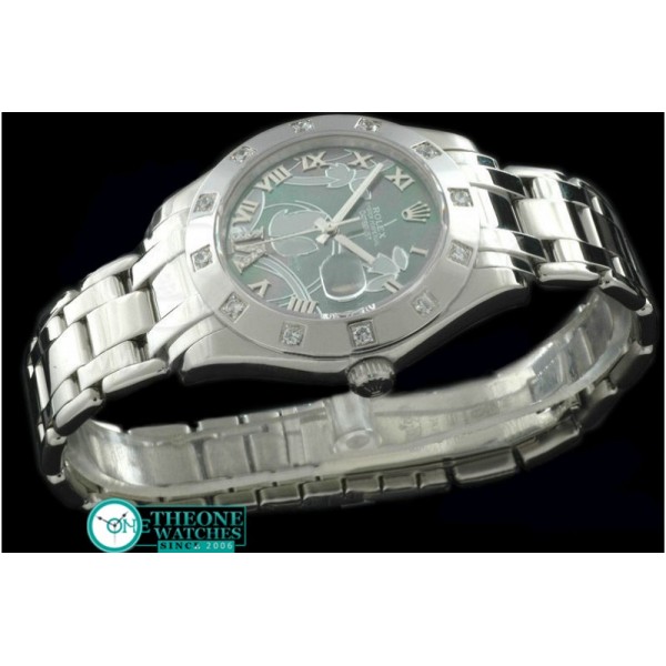 Rolex - 2011 Flora 12-Diam SS M-Green Swiss Eta 2836-2