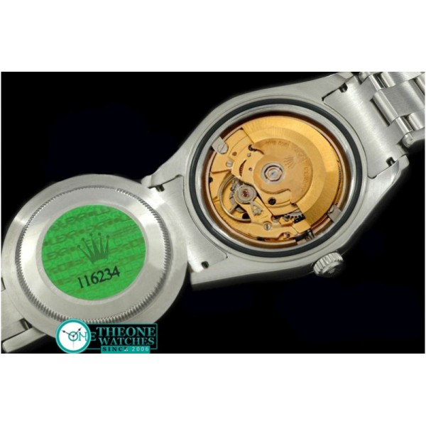 Rolex - 2011 Flora 12-Diam SS M-Green Swiss Eta 2836-2