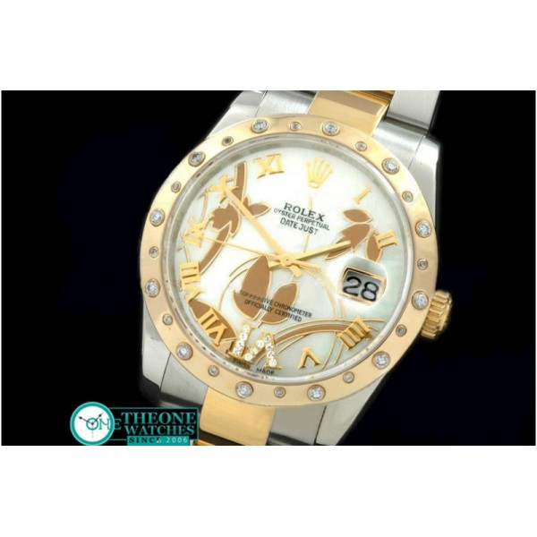 Rolex - 2011 Flora Oyster/Diam SS/YG P-White Swiss Eta 2836-2