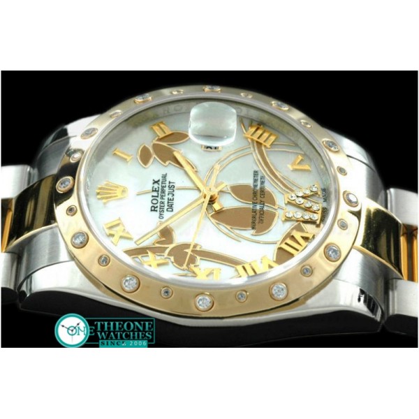 Rolex - 2011 Flora Oyster/Diam SS/YG P-White Swiss Eta 2836-2